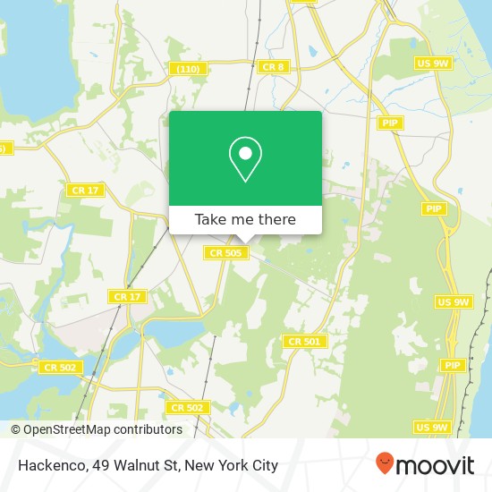 Mapa de Hackenco, 49 Walnut St