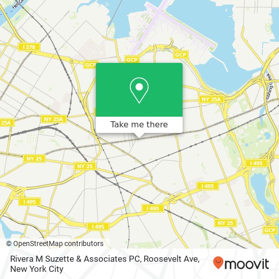 Rivera M Suzette & Associates PC, Roosevelt Ave map