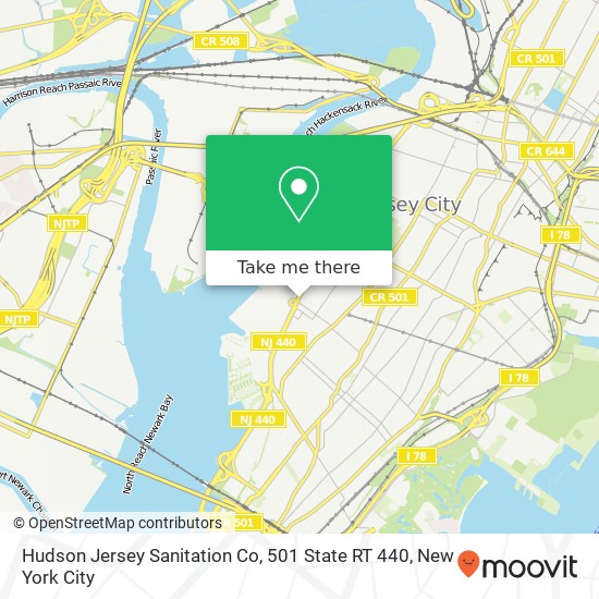 Hudson Jersey Sanitation Co, 501 State RT 440 map