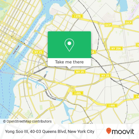 Mapa de Yong Soo III, 40-03 Queens Blvd