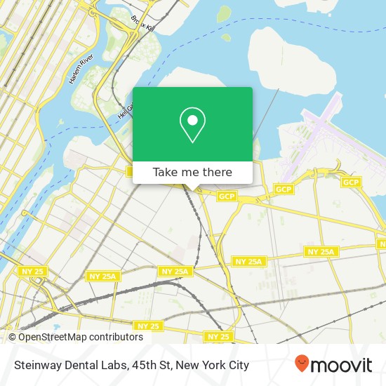 Mapa de Steinway Dental Labs, 45th St