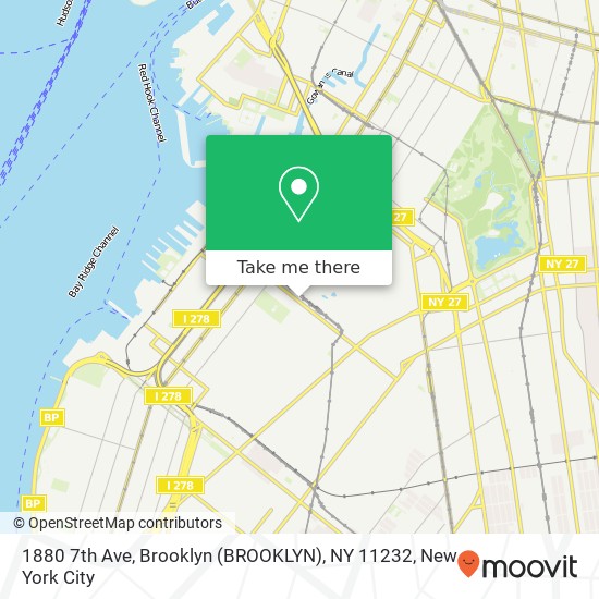 Mapa de 1880 7th Ave, Brooklyn (BROOKLYN), NY 11232
