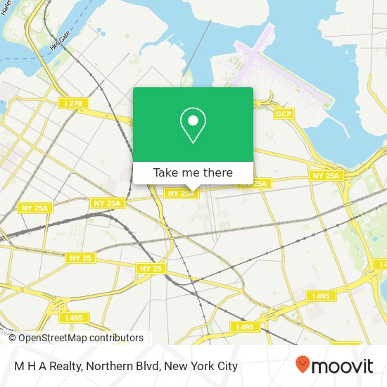 M H A Realty, Northern Blvd map