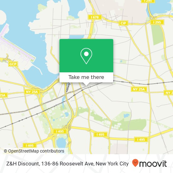 Mapa de Z&H Discount, 136-86 Roosevelt Ave