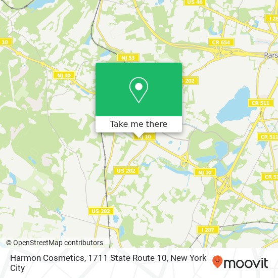 Harmon Cosmetics, 1711 State Route 10 map