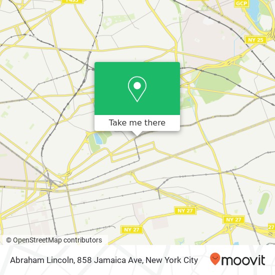 Mapa de Abraham Lincoln, 858 Jamaica Ave