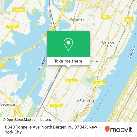 8340 Tonnelle Ave, North Bergen, NJ 07047 map