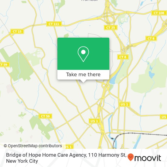Bridge of Hope Home Care Agency, 110 Harmony St map