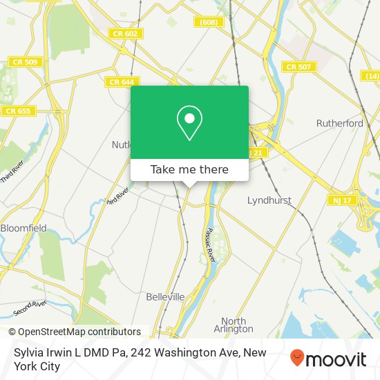 Sylvia Irwin L DMD Pa, 242 Washington Ave map