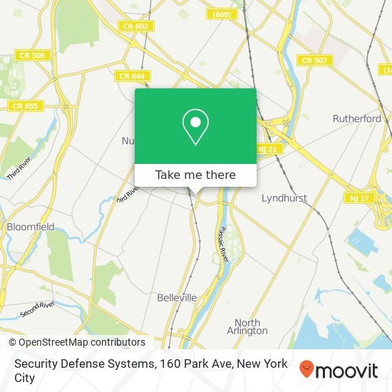 Mapa de Security Defense Systems, 160 Park Ave