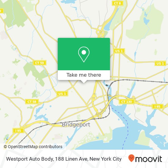 Mapa de Westport Auto Body, 188 Linen Ave