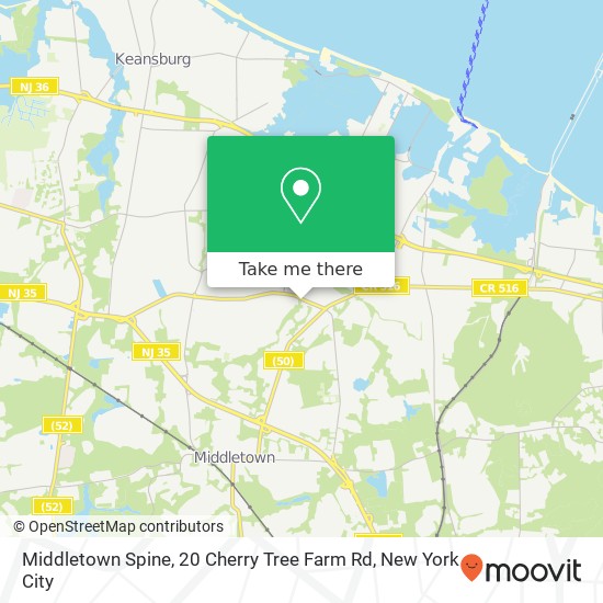 Middletown Spine, 20 Cherry Tree Farm Rd map