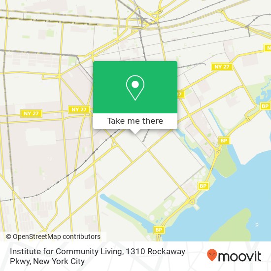 Mapa de Institute for Community Living, 1310 Rockaway Pkwy