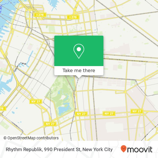 Rhythm Republik, 990 President St map