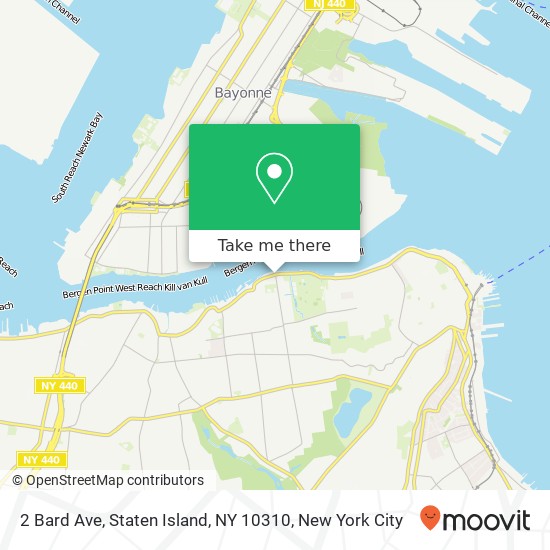 Mapa de 2 Bard Ave, Staten Island, NY 10310