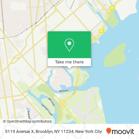 Mapa de 5119 Avenue X, Brooklyn, NY 11234