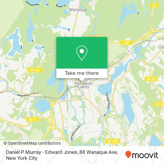 Mapa de Daniel P Murray - Edward Jones, 88 Wanaque Ave