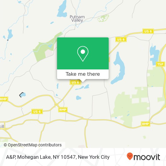 Mapa de A&P, Mohegan Lake, NY 10547