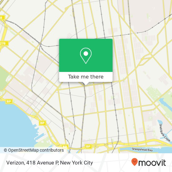 Mapa de Verizon, 418 Avenue P