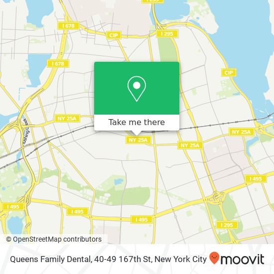 Mapa de Queens Family Dental, 40-49 167th St