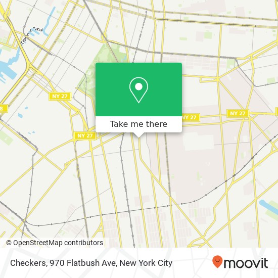 Mapa de Checkers, 970 Flatbush Ave