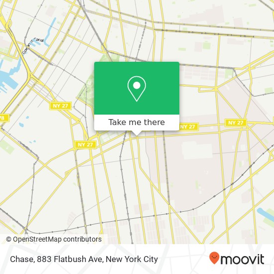 Mapa de Chase, 883 Flatbush Ave