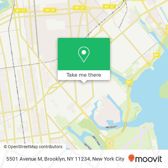 Mapa de 5501 Avenue M, Brooklyn, NY 11234