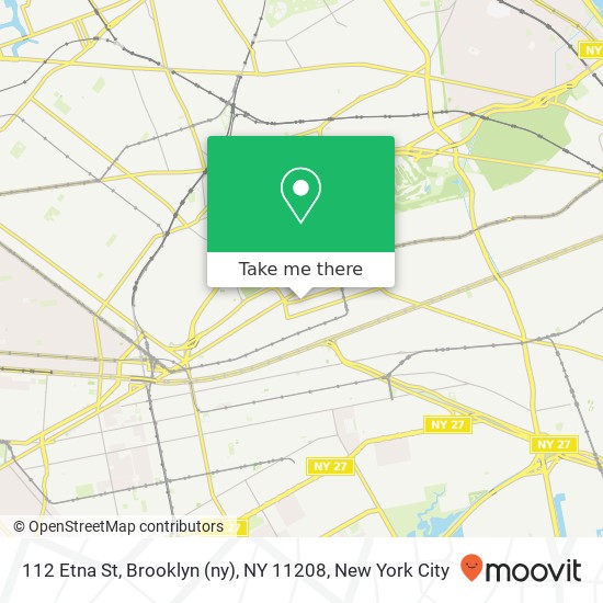 Mapa de 112 Etna St, Brooklyn (ny), NY 11208