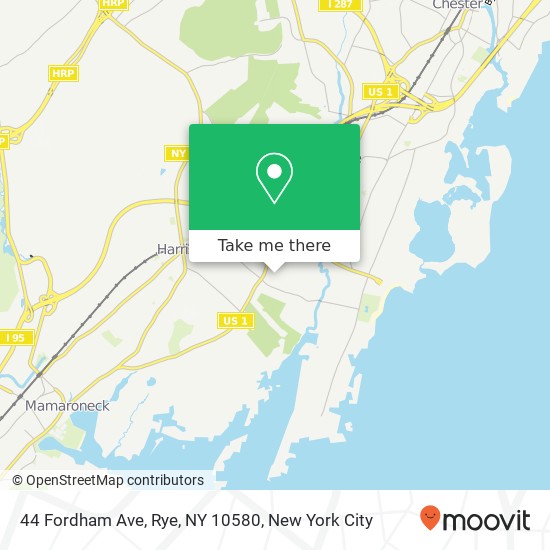 Mapa de 44 Fordham Ave, Rye, NY 10580