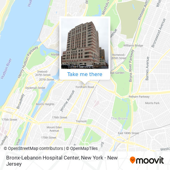 Bronx-Lebanon Hospital Center map