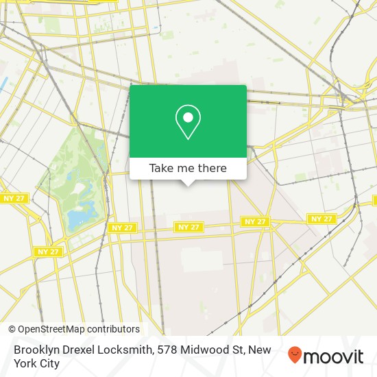 Mapa de Brooklyn Drexel Locksmith, 578 Midwood St