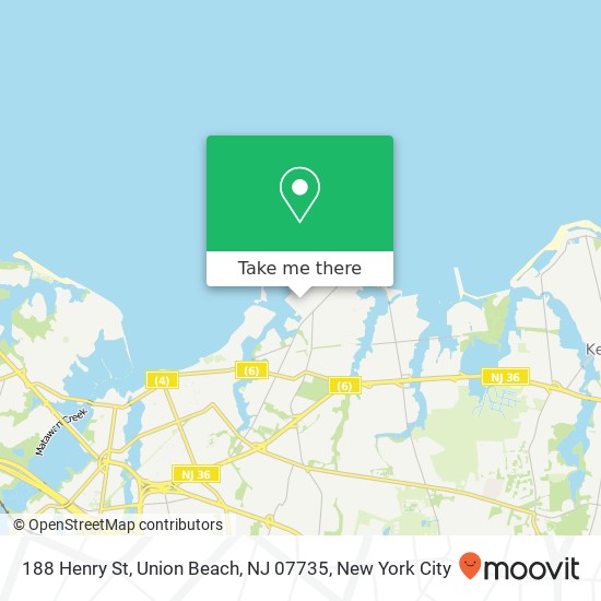 188 Henry St, Union Beach, NJ 07735 map