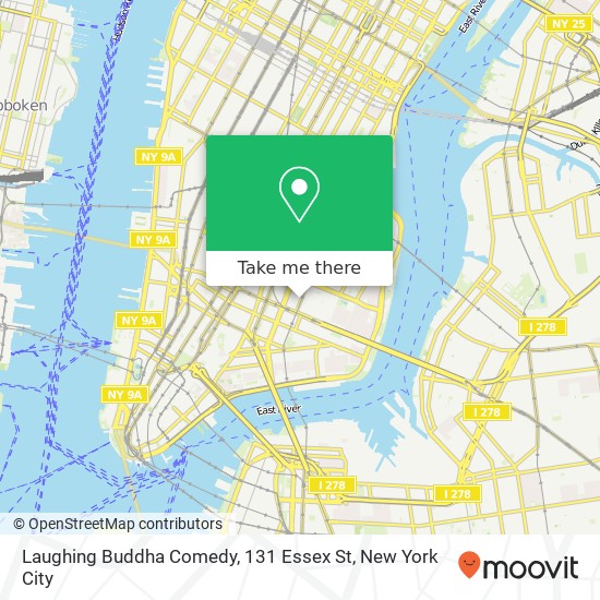 Laughing Buddha Comedy, 131 Essex St map