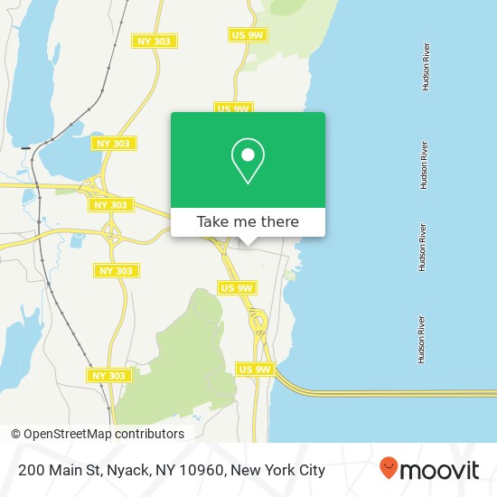 Mapa de 200 Main St, Nyack, NY 10960
