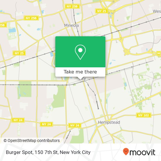 Burger Spot, 150 7th St map