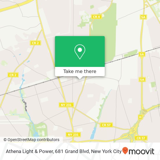Mapa de Athena Light & Power, 681 Grand Blvd