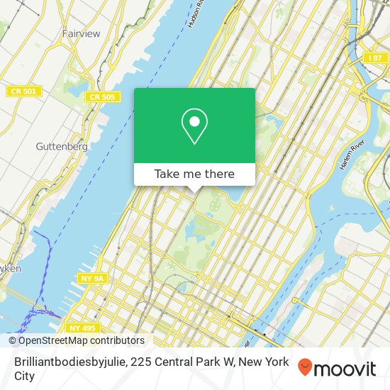 Mapa de Brilliantbodiesbyjulie, 225 Central Park W