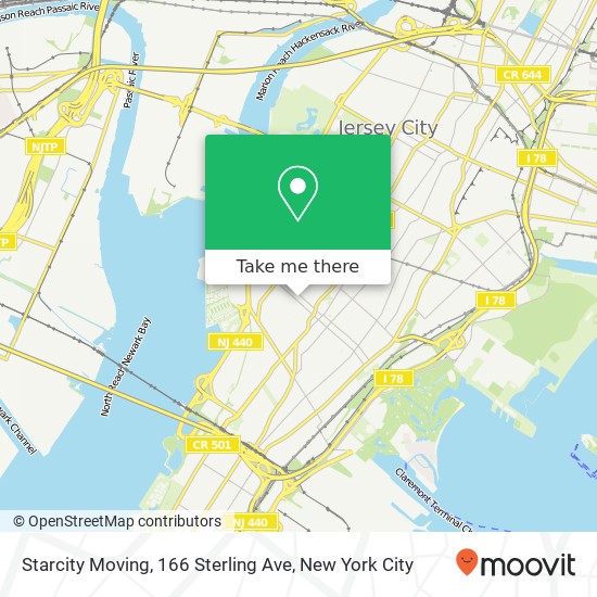 Mapa de Starcity Moving, 166 Sterling Ave