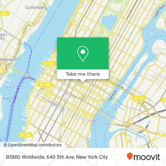 Mapa de BSMG Woldwide, 640 5th Ave