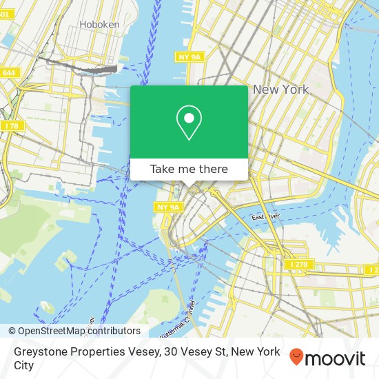 Greystone Properties Vesey, 30 Vesey St map