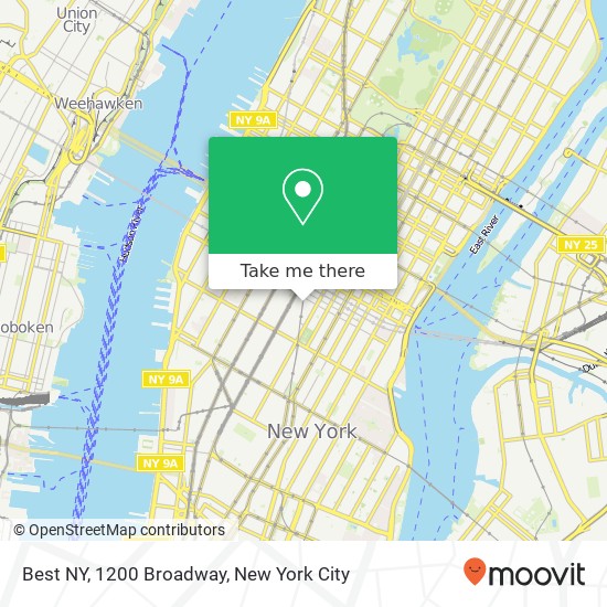 Best NY, 1200 Broadway map