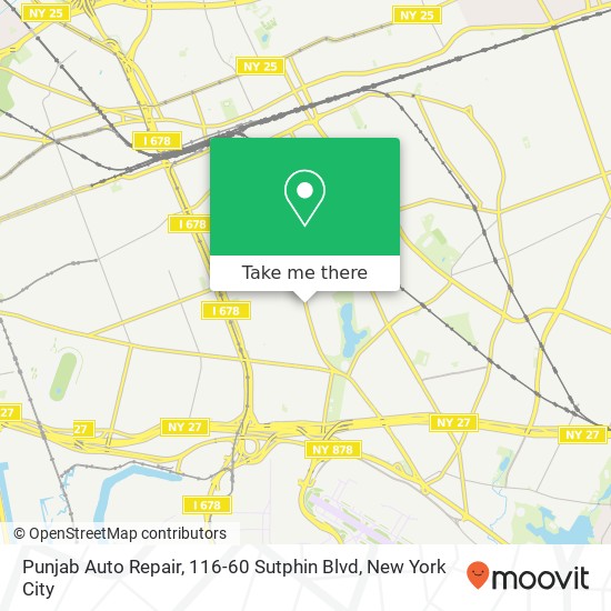Mapa de Punjab Auto Repair, 116-60 Sutphin Blvd