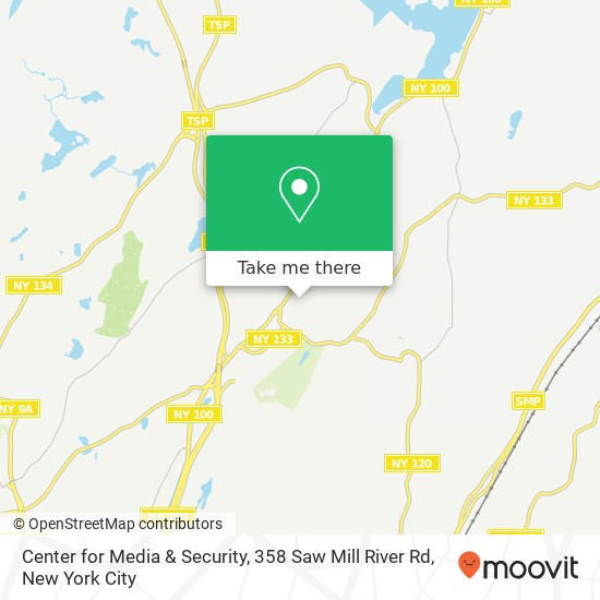 Mapa de Center for Media & Security, 358 Saw Mill River Rd