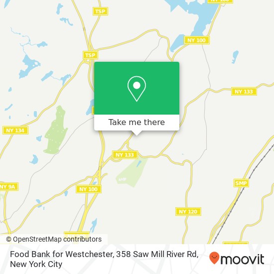 Mapa de Food Bank for Westchester, 358 Saw Mill River Rd