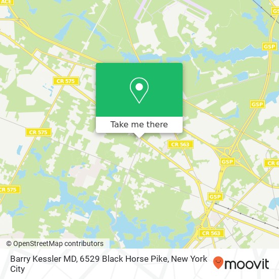 Mapa de Barry Kessler MD, 6529 Black Horse Pike