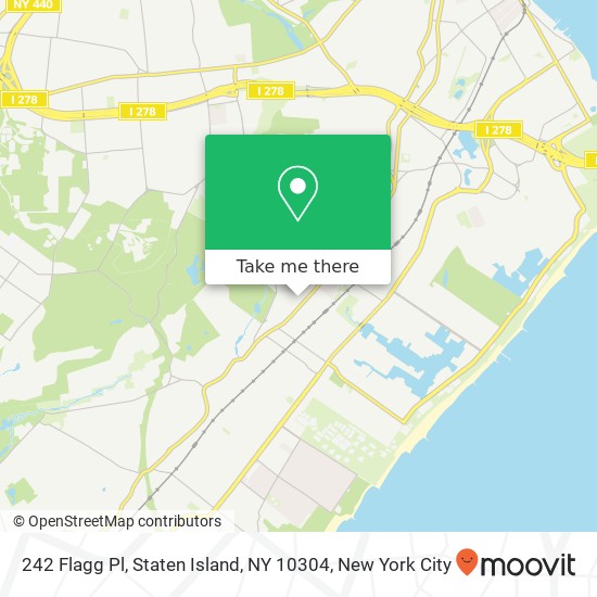 Mapa de 242 Flagg Pl, Staten Island, NY 10304