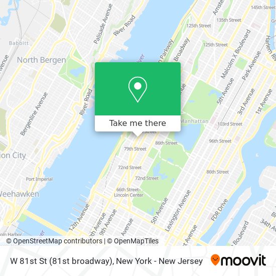 Mapa de W 81st St (81st broadway)