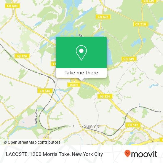LACOSTE, 1200 Morris Tpke map