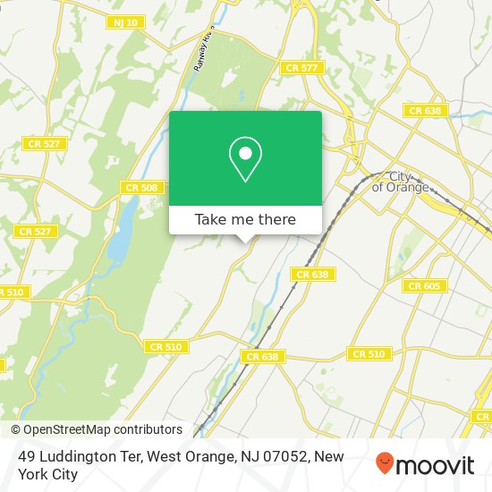 Mapa de 49 Luddington Ter, West Orange, NJ 07052