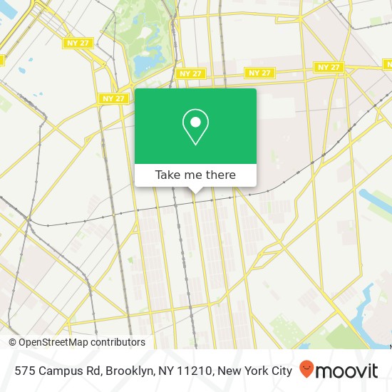 Mapa de 575 Campus Rd, Brooklyn, NY 11210